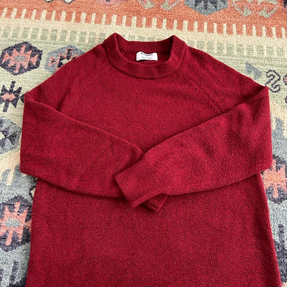 Old Navy maroon Women's Turtleneck Sweater dress size small - Picture 2 of 4
